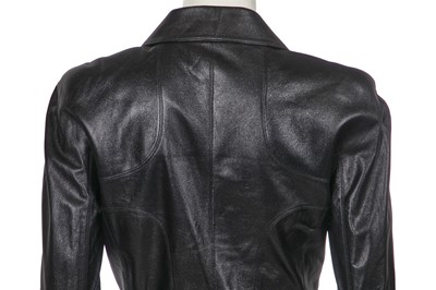 Lot 42 - A Chanel black leather jacket, Autumn-Winter 2002
