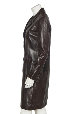 Lot 32 - A Chanel brown leather coat, Autumn-Winter 2004