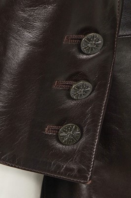 Lot 32 - A Chanel brown leather coat, Autumn-Winter 2004