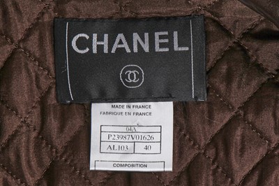 Lot 32 - A Chanel brown leather coat, Autumn-Winter 2004