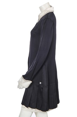 Lot 35 - A Chanel black and white silk dress, Autumn-Winter 2003-04