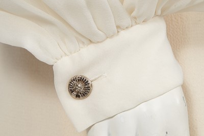 Lot 4 - A Chanel ivory wool crêpe and chiffon coatdress, modern