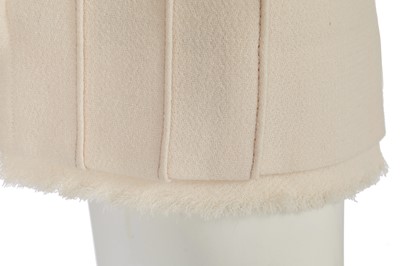 Lot 4 - A Chanel ivory wool crêpe and chiffon coatdress, modern