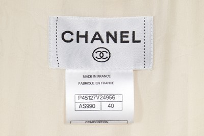 Lot 4 - A Chanel ivory wool crêpe and chiffon coatdress, modern