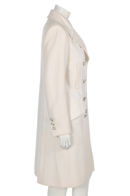 Lot 2 - A Chanel white wool-cashmere double-breasted coat, 'Chanel Airspace' collection, Autumn-Winter 2017-18