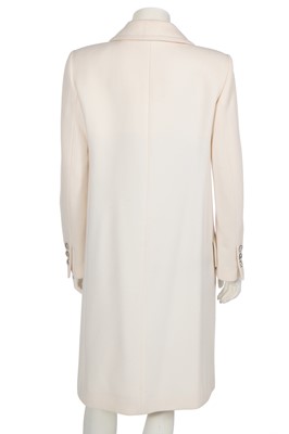 Lot 2 - A Chanel white wool-cashmere double-breasted coat, 'Chanel Airspace' collection, Autumn-Winter 2017-18