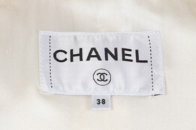 Lot 2 - A Chanel white wool-cashmere double-breasted coat, 'Chanel Airspace' collection, Autumn-Winter 2017-18
