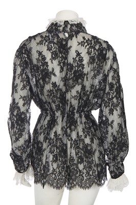 Lot 11 - A Chanel black and white lace blouse, 'Paris-Salzburg' collection, Métiers d'Art, Pre-Fall 2015