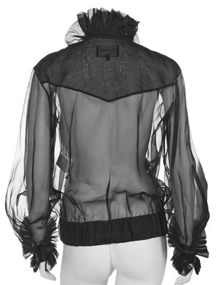 Lot 12 - A Chanel black organza jacket, modern