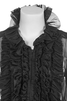 Lot 12 - A Chanel black organza jacket, modern