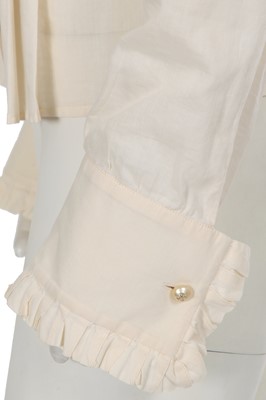 Lot 15 - Two white cotton Chanel blouses, modern