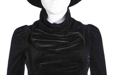 Lot 49 - A Biba black velvet dress, circa 1970