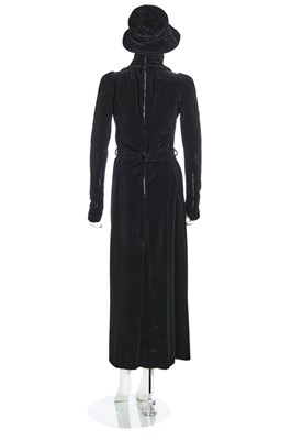 Lot 49 - A Biba black velvet dress, circa 1970