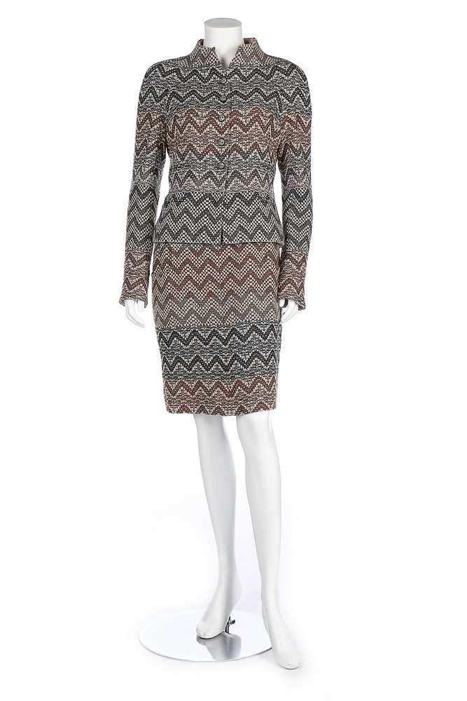 Lot 66 - A Chanel silk and wool suit, 2005, labelled,...