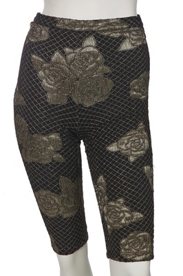 Lot 18 - A pair of Chanel black and gold lurex bike shorts, 'Cruise Cuba' collection, Cruise 2017