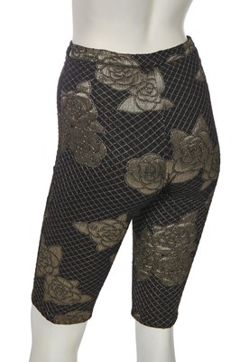 Lot 18 - A pair of Chanel black and gold lurex bike shorts, 'Cruise Cuba' collection, Cruise 2017