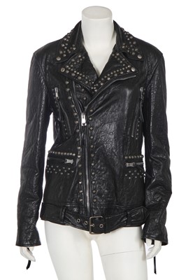 Lot 54 - A Gucci by Alessandro Michele embellished leather biker jacket, Spring-Summer 2018