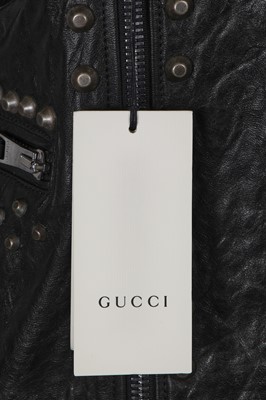 Lot 54 - A Gucci by Alessandro Michele embellished leather biker jacket, Spring-Summer 2018