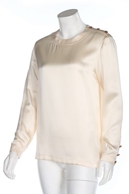 Lot 7 - Three Chanel cream silk bodices, 1990s,...