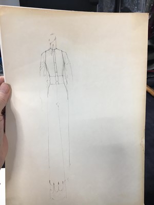 Lot 125 - An important collection of Alexander McQueen original sketches, and Givenchy haute couture studio book, 1990s-2001