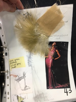 Lot 125 - An important collection of Alexander McQueen original sketches, and Givenchy haute couture studio book, 1990s-2001