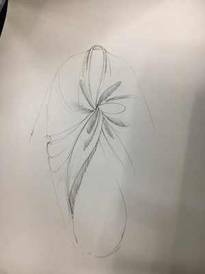 Lot 125 - An important collection of Alexander McQueen original sketches, and Givenchy haute couture studio book, 1990s-2001
