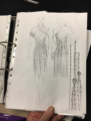 Lot 125 - An important collection of Alexander McQueen original sketches, and Givenchy haute couture studio book, 1990s-2001