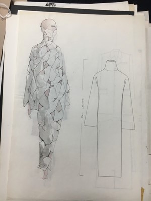 Lot 125 - An important collection of Alexander McQueen original sketches, and Givenchy haute couture studio book, 1990s-2001