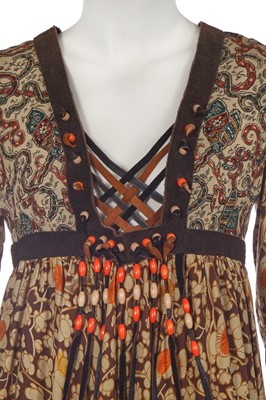 Lot 387 - A fine Bill Gibb for Baccarat 'Gypsy' dress, 1970