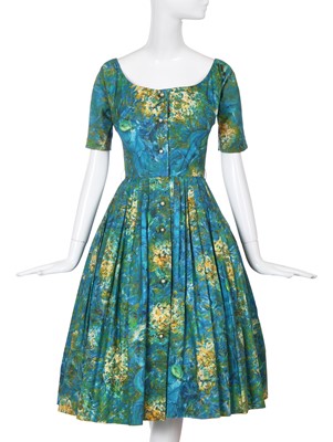 Lot 361 - A Claire McCardell by Townley Chagall-print cotton dress, American, circa 1955