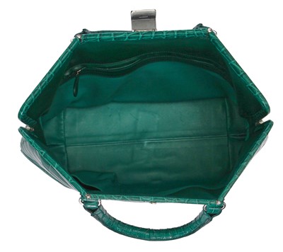 Lot 26 - A Bottega Veneta green crocodile handbag, circa 2010