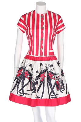 Lot 72 - A printed cotton 'Beatles' dress, mid 1960s,...