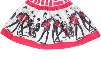 Lot 72 - A printed cotton 'Beatles' dress, mid 1960s,...