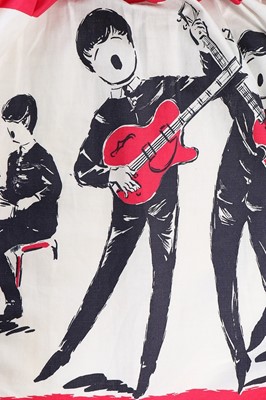 Lot 72 - A printed cotton 'Beatles' dress, mid 1960s,...