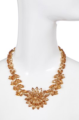 Lot 349 - A Christian Dior gilt and faceted glass necklace, 1961