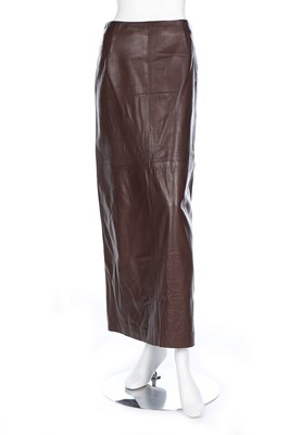 Lot 75 - A Chanel denim and leather ensemble, 2000,...