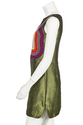 Lot 63 - A Miu Miu 1960s-inspired green silk shift dress, Spring-Summer 2005