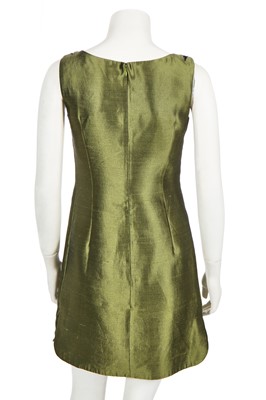 Lot 63 - A Miu Miu 1960s-inspired green silk shift dress, Spring-Summer 2005