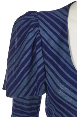 Lot 151 - A Biba striped blue jersey dress, 1974