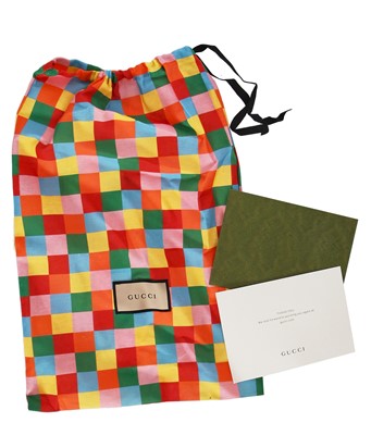 Lot 23 - A pair of Gucci men's multicolour monogrammed canvas moccasins, circa 2016