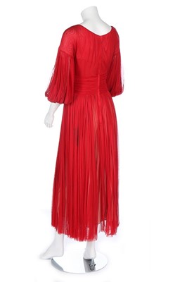 Lot 77 - A Dolce & Gabbana red silk tulle dress, modern,...