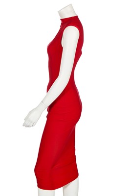 Lot 354 - A Swanky Modes red lycra and nylon 'Amorphous' dress, circa 1978