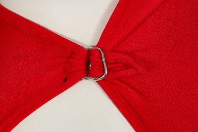 Lot 354 - A Swanky Modes red lycra and nylon 'Amorphous' dress, circa 1978