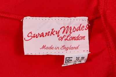 Lot 354 - A Swanky Modes red lycra and nylon 'Amorphous' dress, circa 1978