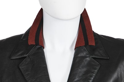 Lot 33 - A Jean Paul Gaultier men's leather coat and two jackets, circa 2000