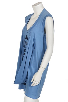 Lot 97 - A Vivienne Westwood blue cotton climate change protest top, 2012