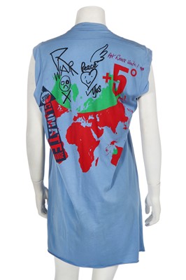Lot 97 - A Vivienne Westwood blue cotton climate change protest top, 2012