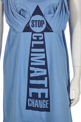Lot 97 - A Vivienne Westwood blue cotton climate change protest top, 2012