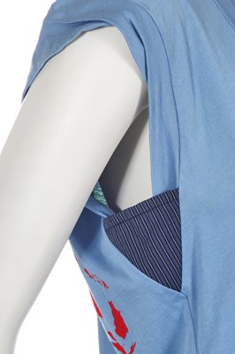 Lot 97 - A Vivienne Westwood blue cotton climate change protest top, 2012