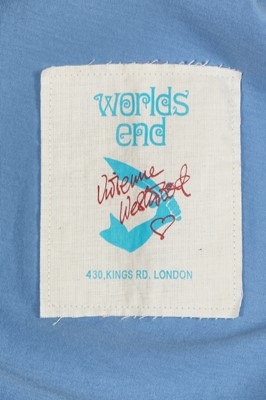 Lot 97 - A Vivienne Westwood blue cotton climate change protest top, 2012